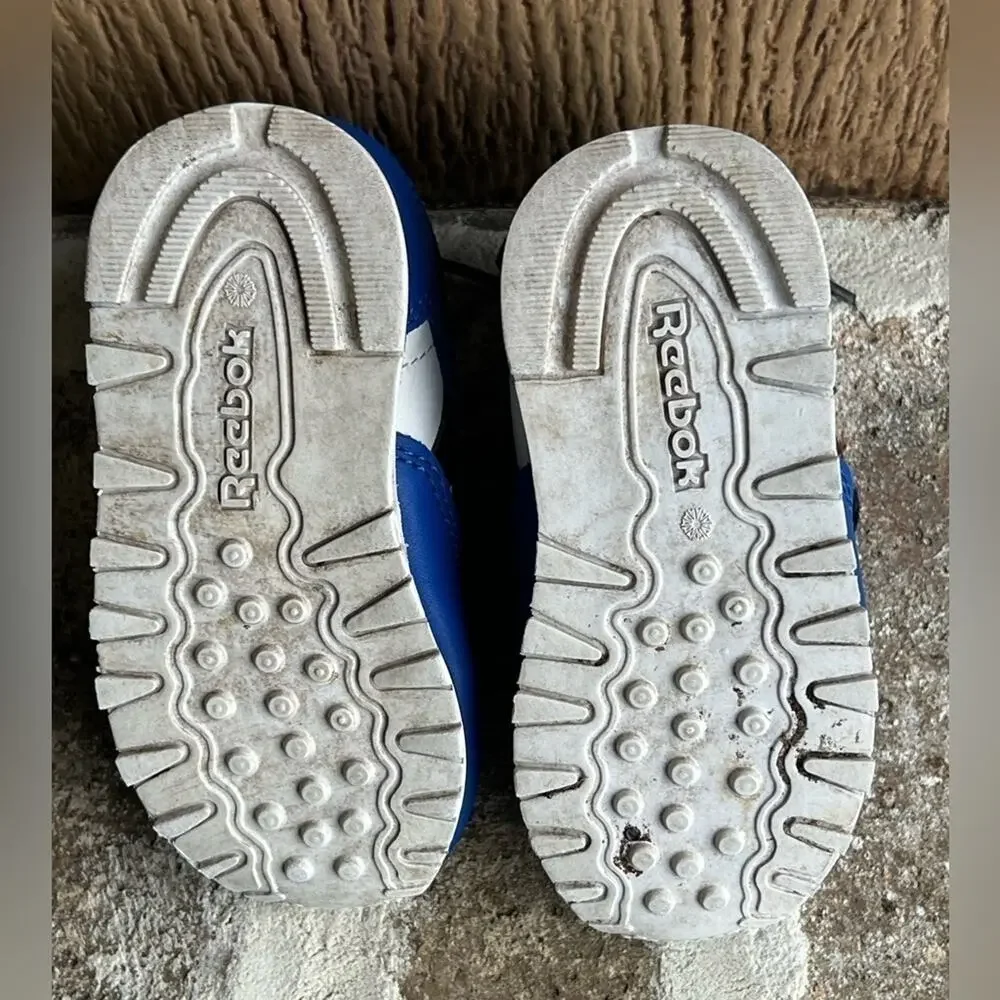 UEC Reebok Cordura Blue White Black Low Top Lace up Sneakers Baby Boys SZ 5